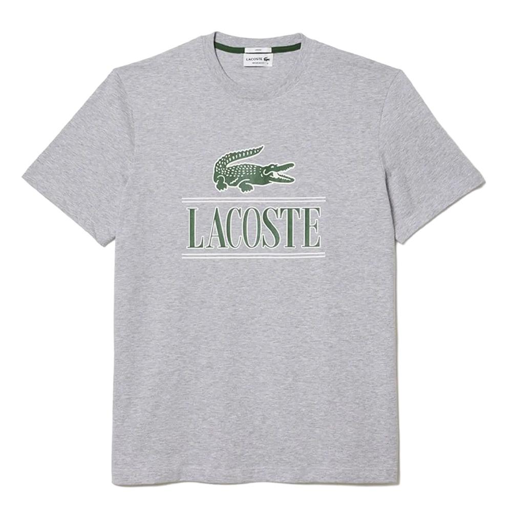 T-shirt Gris Mixte Lacoste TH1218 pas cher