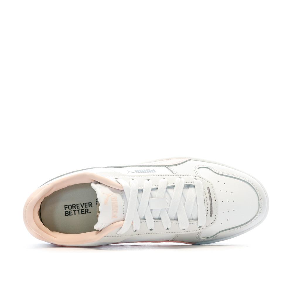 Baskets Blanc/Rose Femme Puma Carina Street vue 4