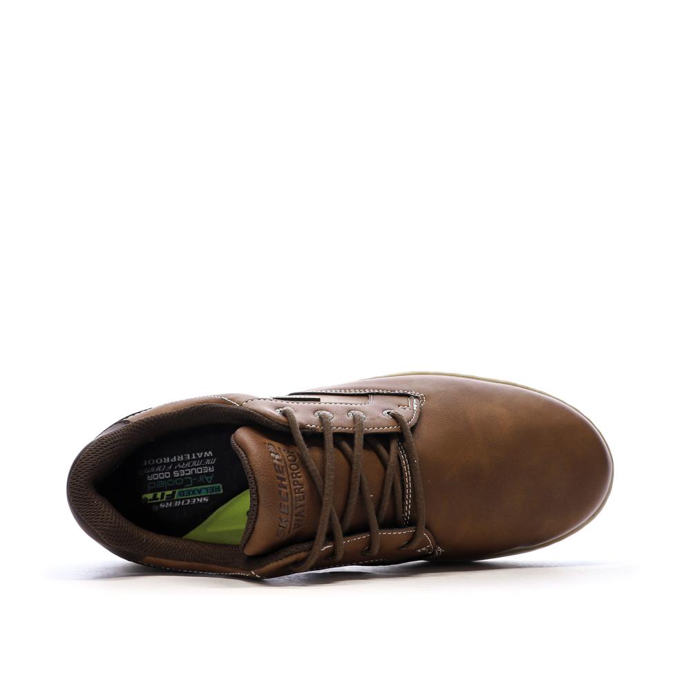 Baskets Marrons Homme Skechers Garlan vue 4