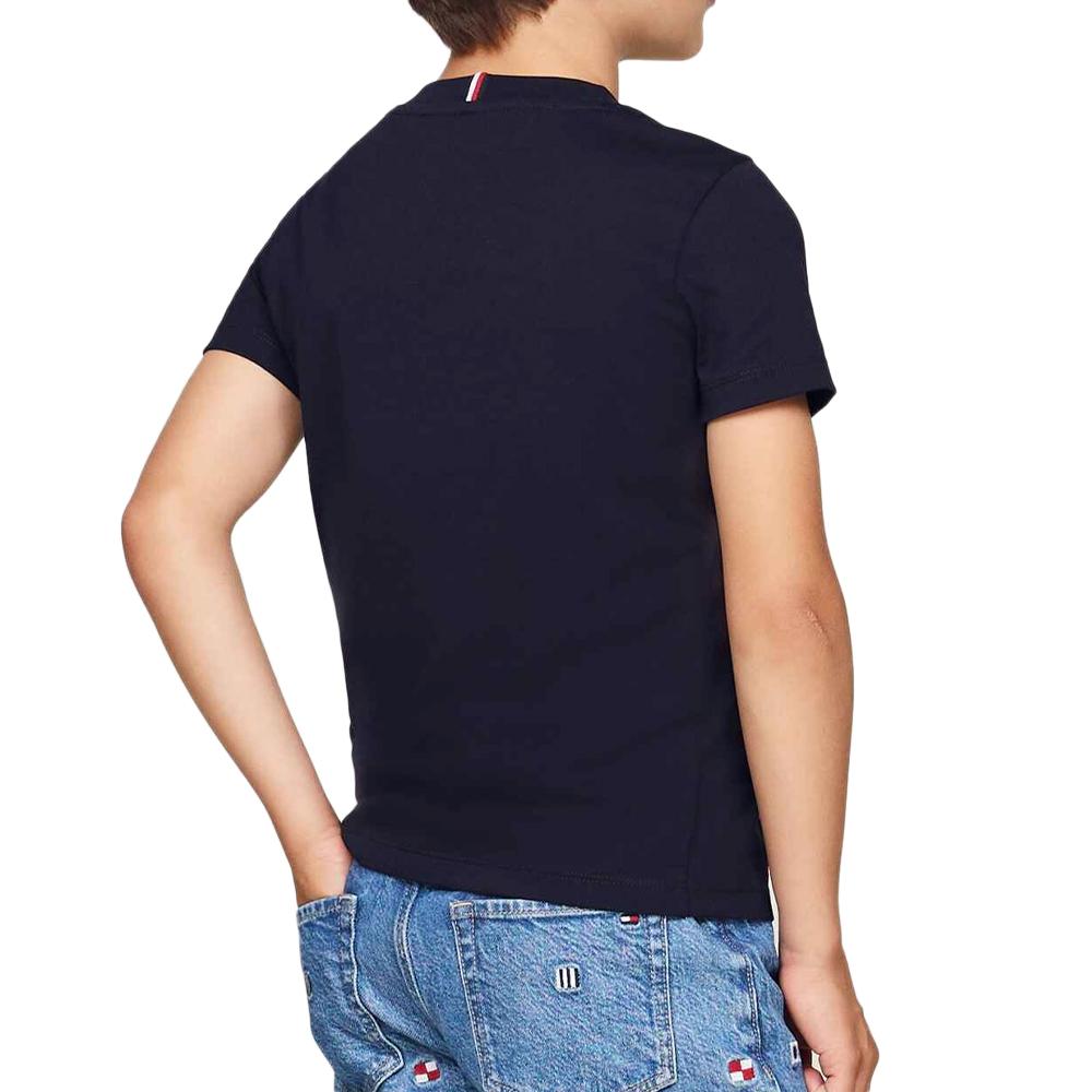 T-shirt Marine Garçon Tommy Hilfiger Nautical vue 2