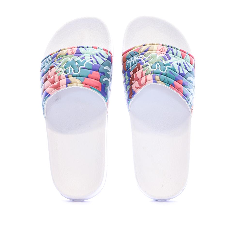 Claquettes Jungle Blanc Fille Kappa Noles 5 vue 3
