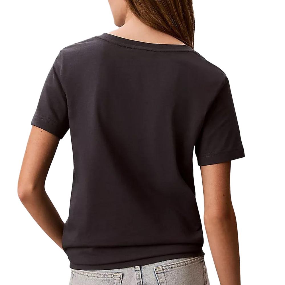 T-Shirt Gris Foncé Femme Calvin Klein Jeans Archive LV047B205G vue 2