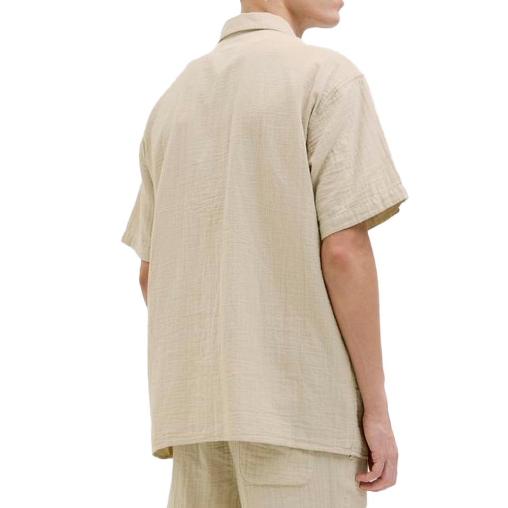 Chemisette Gaze de Coton Beige Homme Jack & Jones Reaster vue 2
