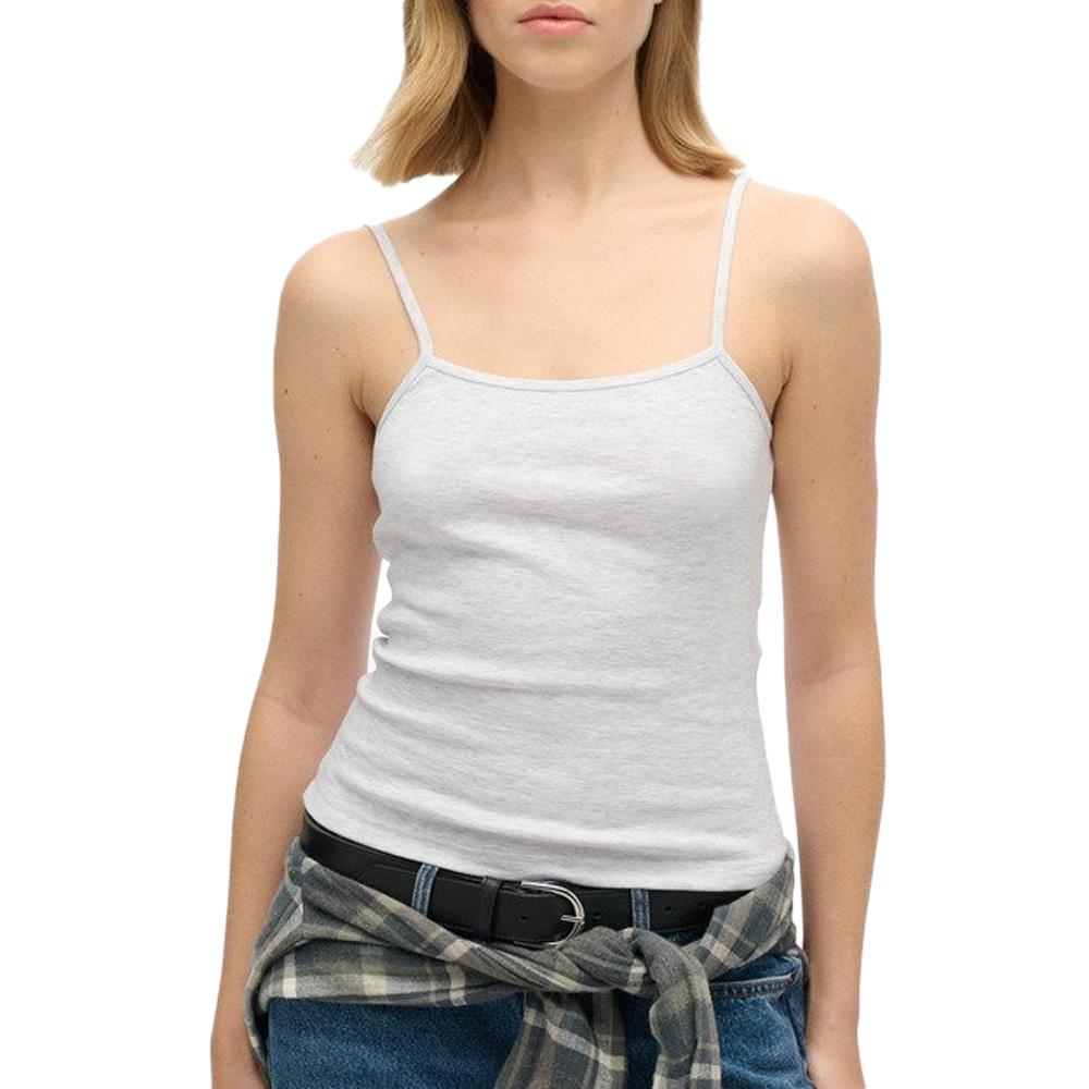 Débardeur Gris Femme Superdry Fine pas cher