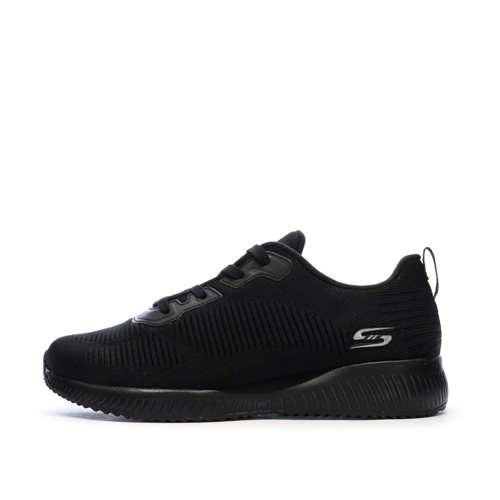 Baskets Noires Femme Skechers Bobs Squad Tough Talk pas cher