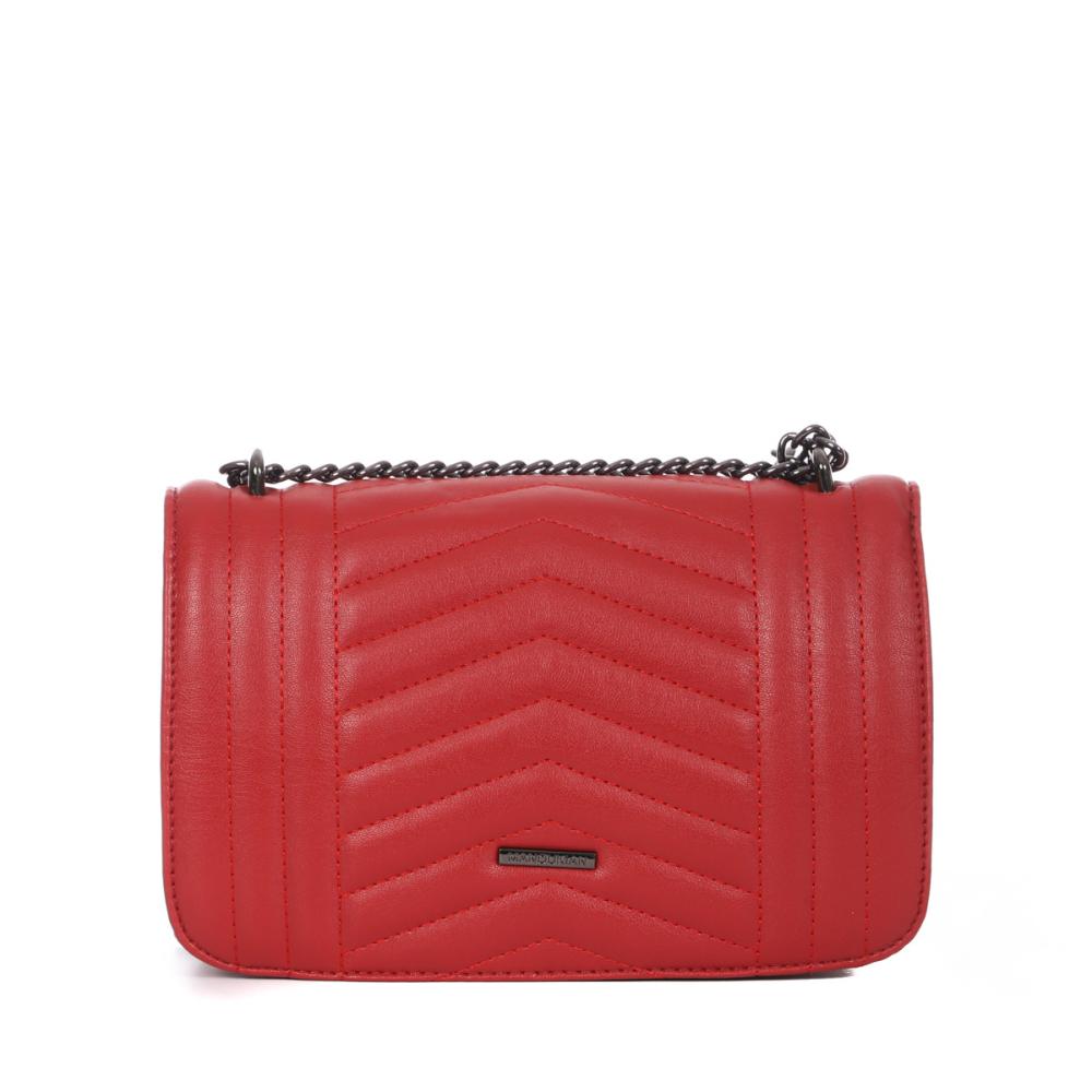 Sac bandoulière Rouge Femme Manoukian Avalon vue 2