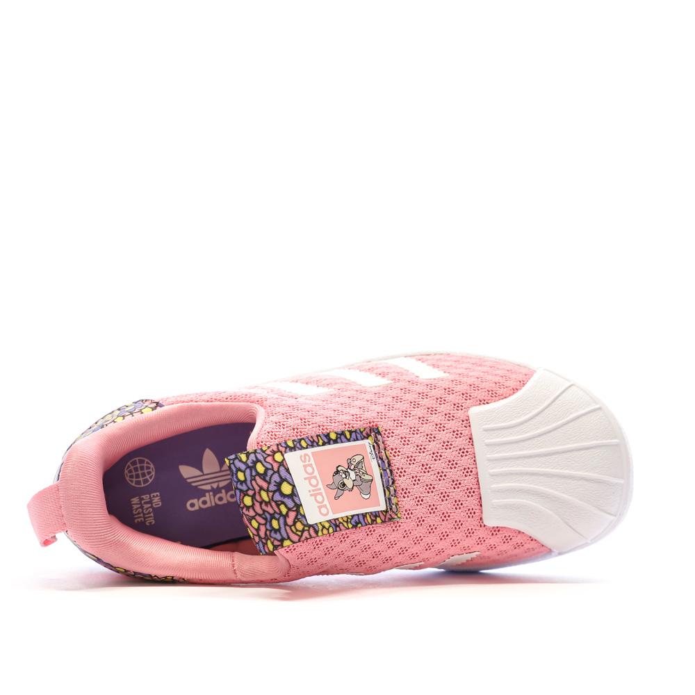 Baskets Roses Fille Adidas Superstar 360 vue 4