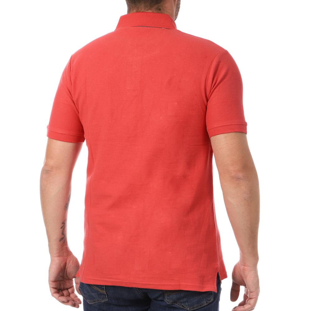 Polo Rouge Homme Lee Cooper Opan vue 2