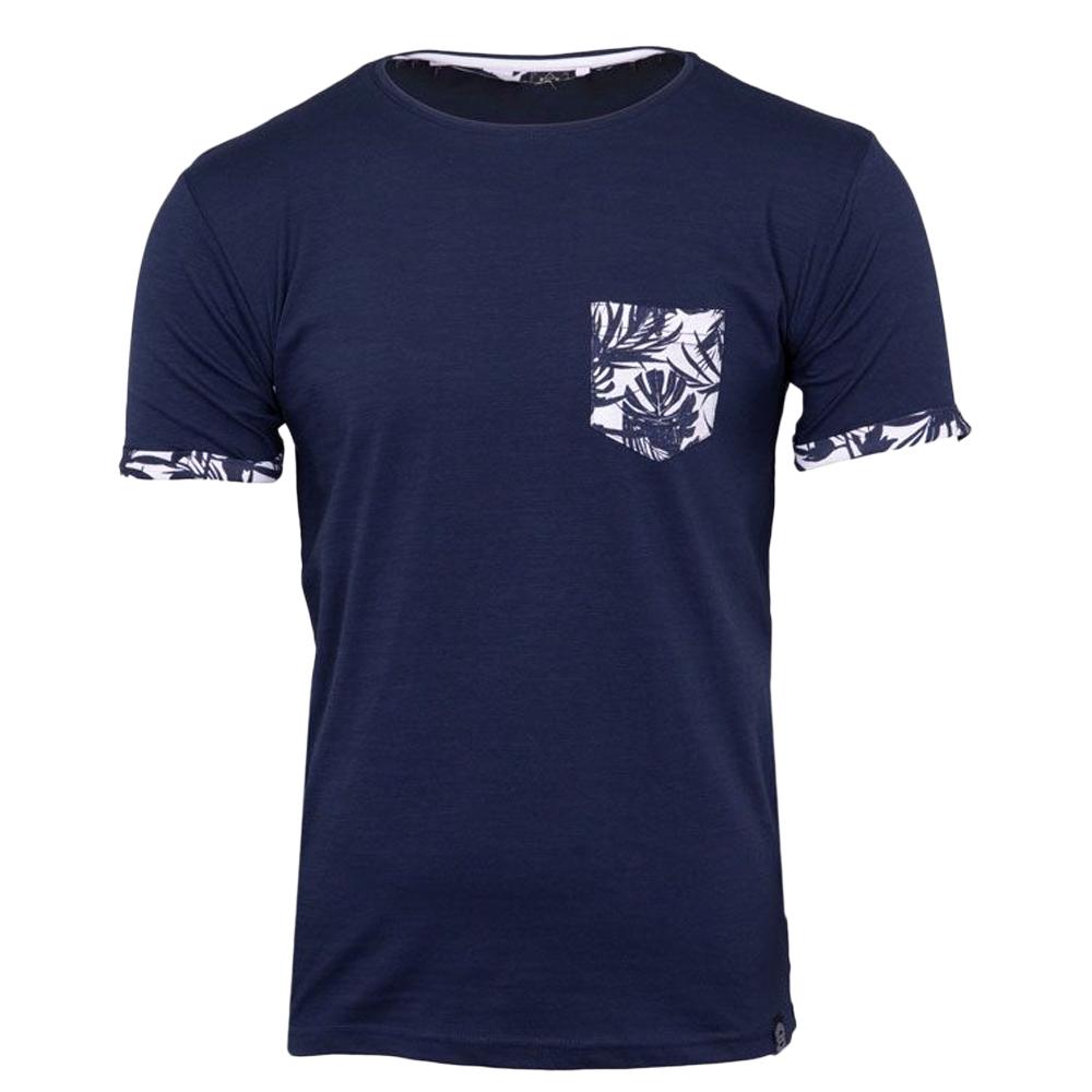T-shirt Marine Homme La Maison Blaggio Melzac pas cher