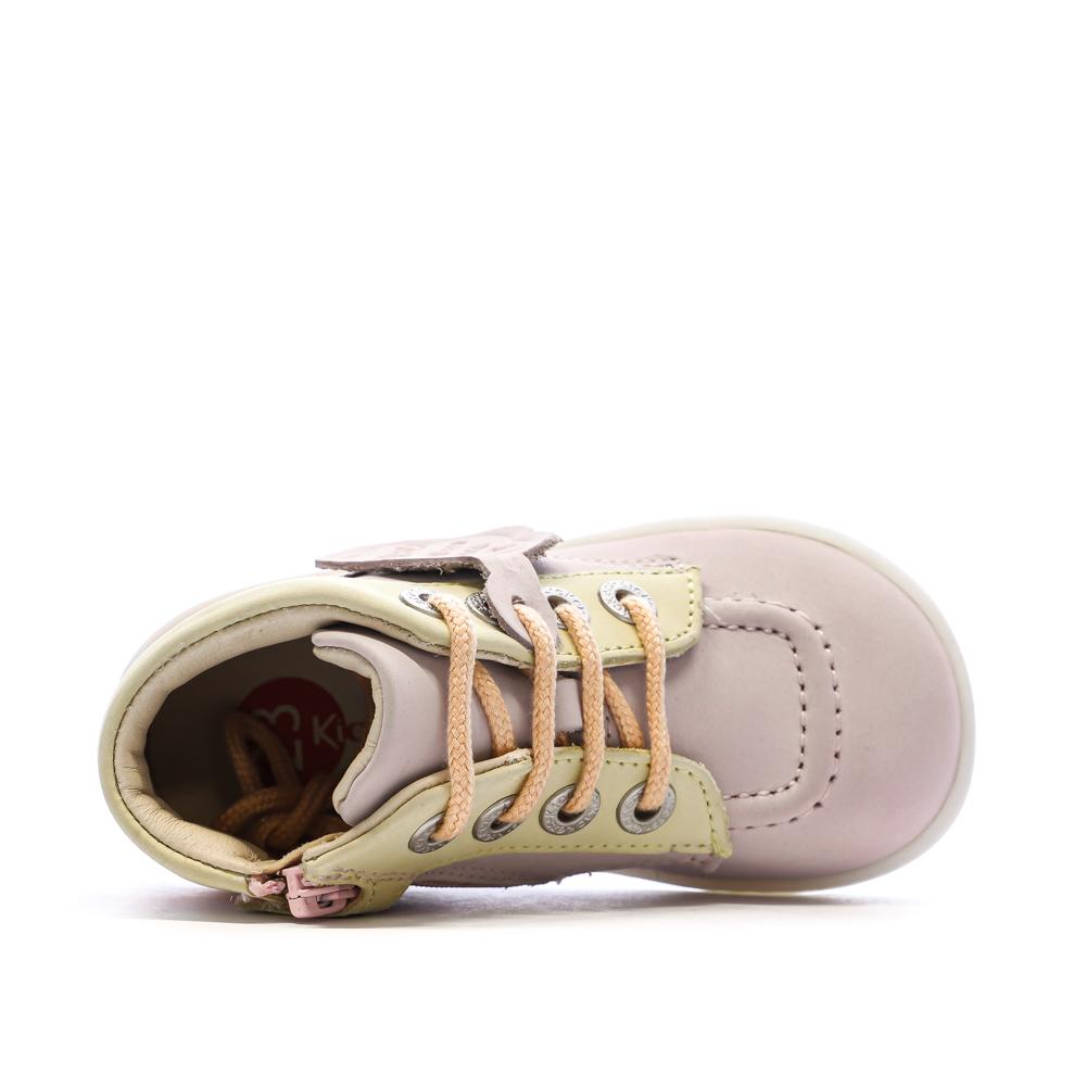 Baskets Rose Fille Kickers Kickiconic vue 4