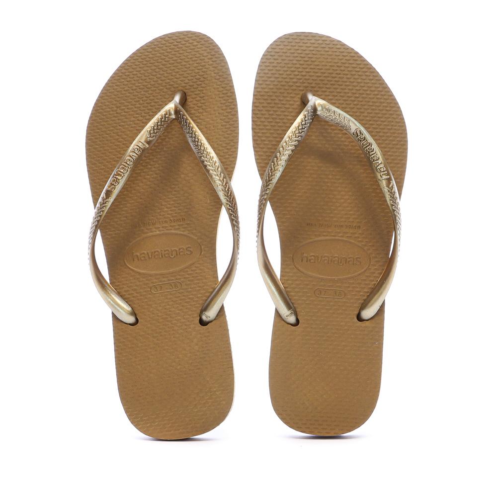 Tongs Marron Femme Havaianas Slim Infradito vue 3