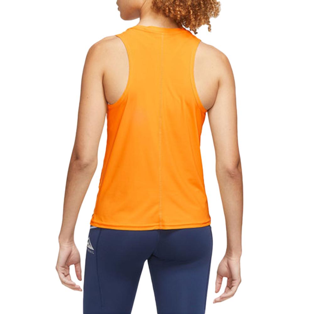 Débardeur Orange Femme Nike Trail Tank vue 2