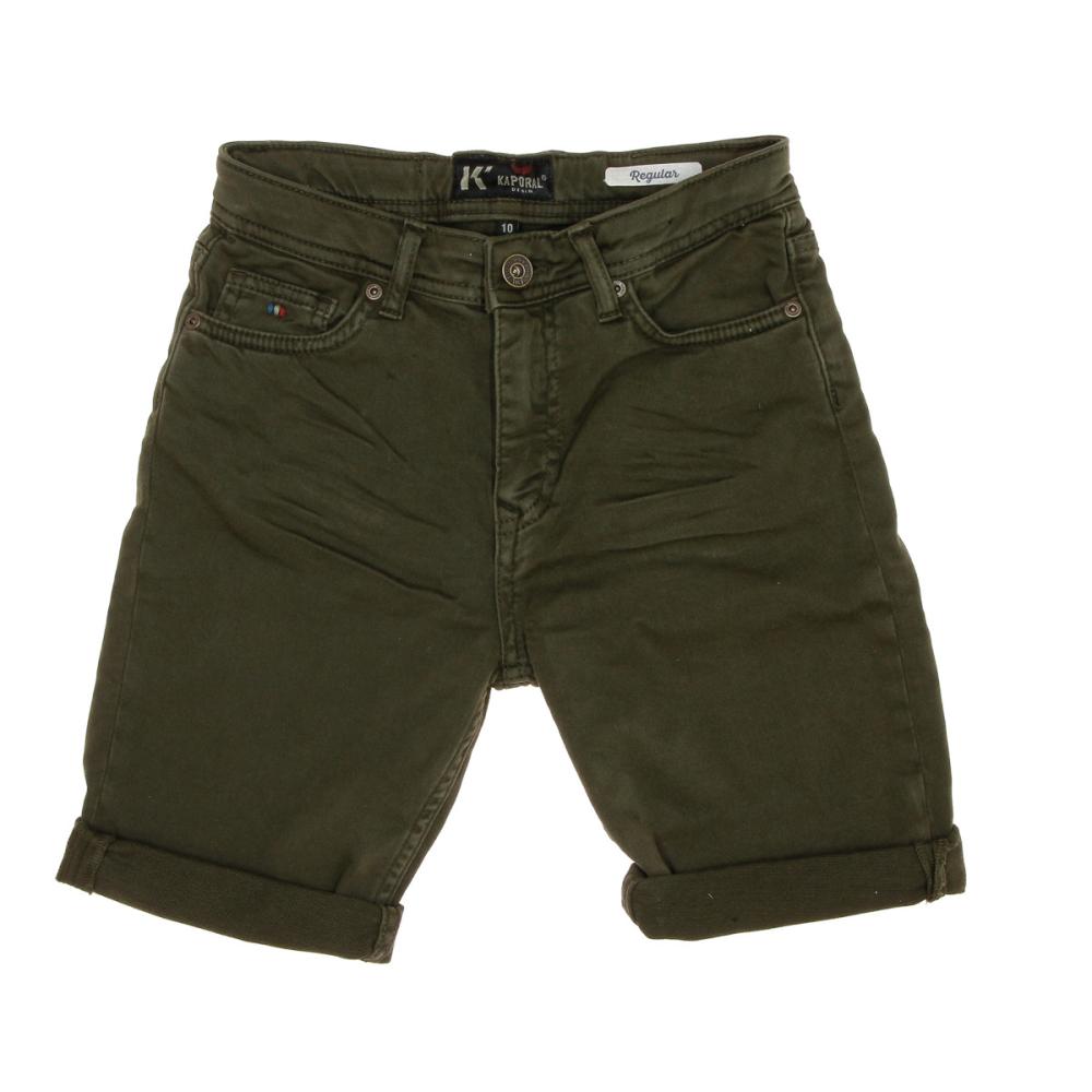 Short en Jean Kaki Garçon Kaporal Decoe pas cher