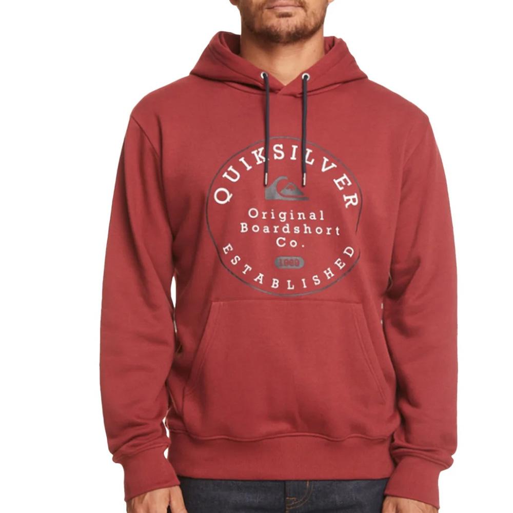 Sudadera roja para hombre Quiksilver Circletrimhood barato