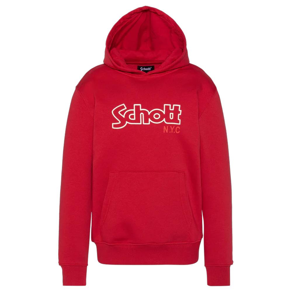 Sweat à Capuche Rouge Garçon Schott Print Schott pas cher