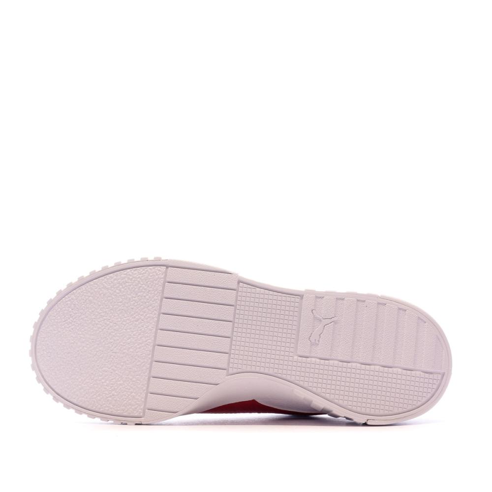 Baskets Blanc/Rouge Femme Puma Cali vue 5