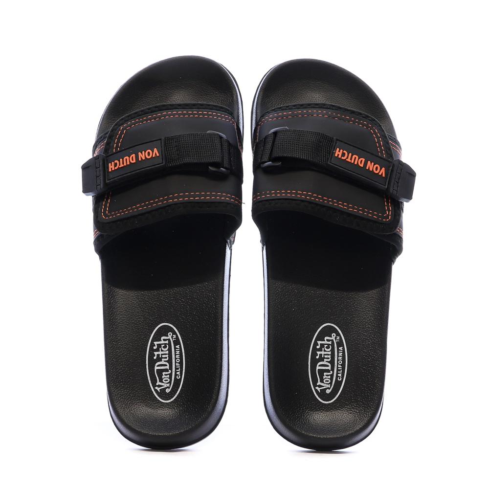 Claquettes Noires/Rouges Homme Von Dutch MALIBU vue 3