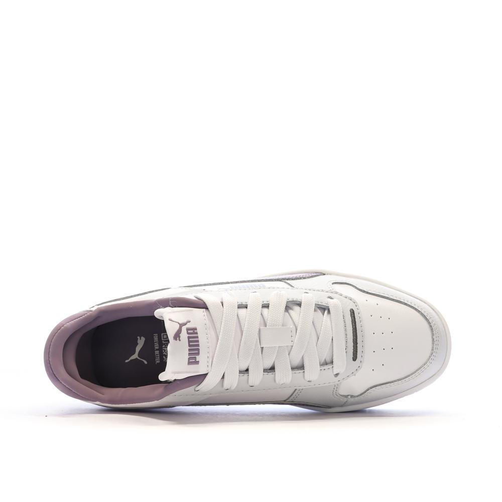 Baskets Blanc/Violet Femme Puma Carina Street vue 4