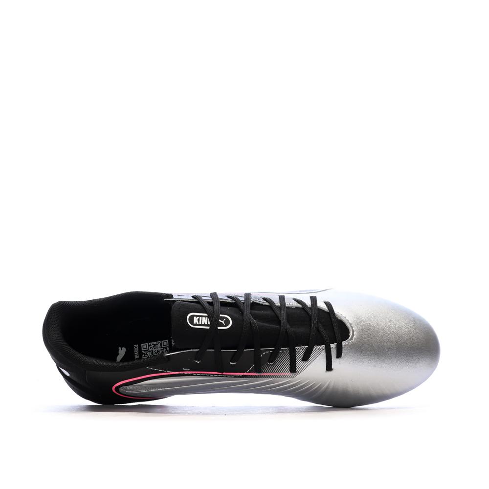 Chaussures de football Grises/Noires Homme Puma King vue 4