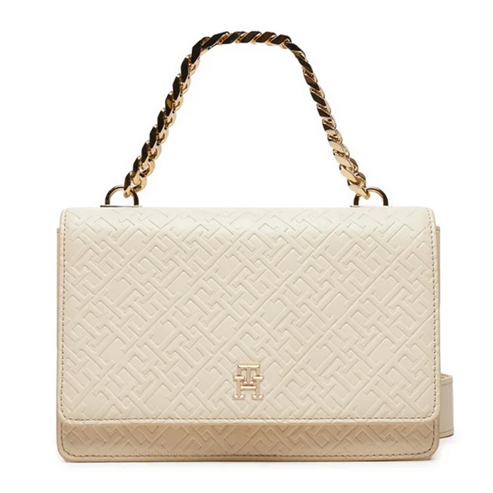 Sac Bandoulière Écru Femme Tommy Hilfiger Refined pas cher