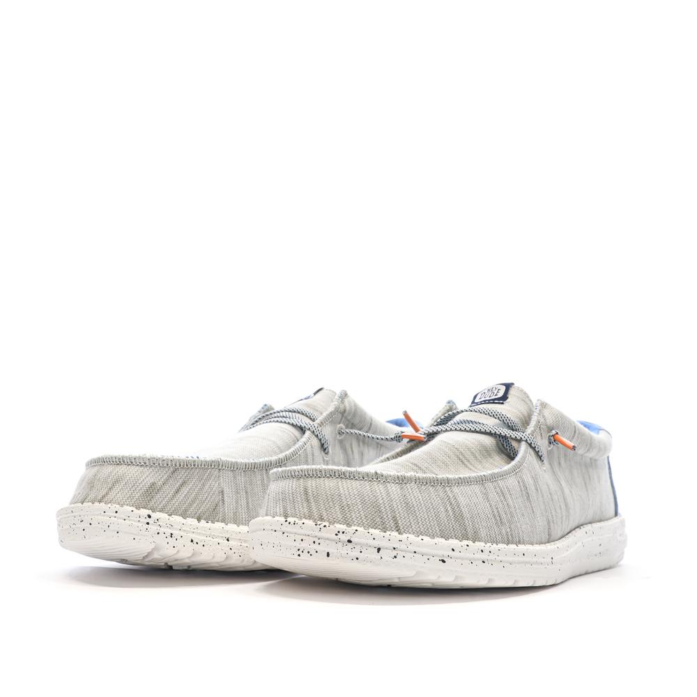 Chaussures Bleues/Grises Chiné Homme Hey Dude Wally Jersey vue 6