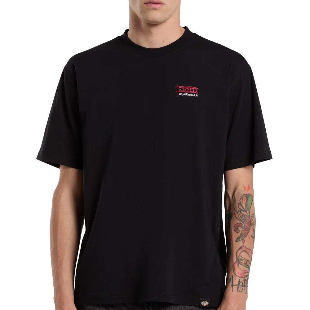 T-Shirt Noir Homme Dickies Flag pas cher