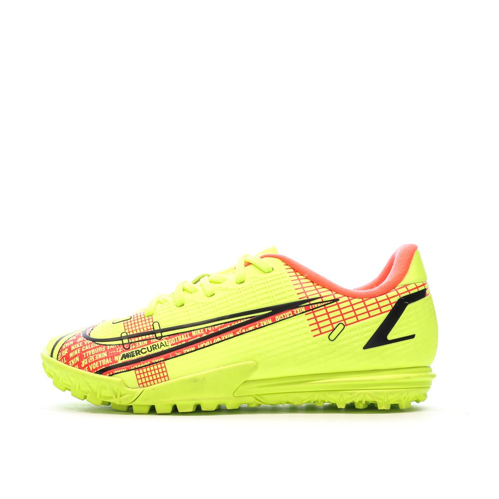 Chaussures de Foot Jaune Junior Nike Jr Vapor 14 Academy TF pas cher