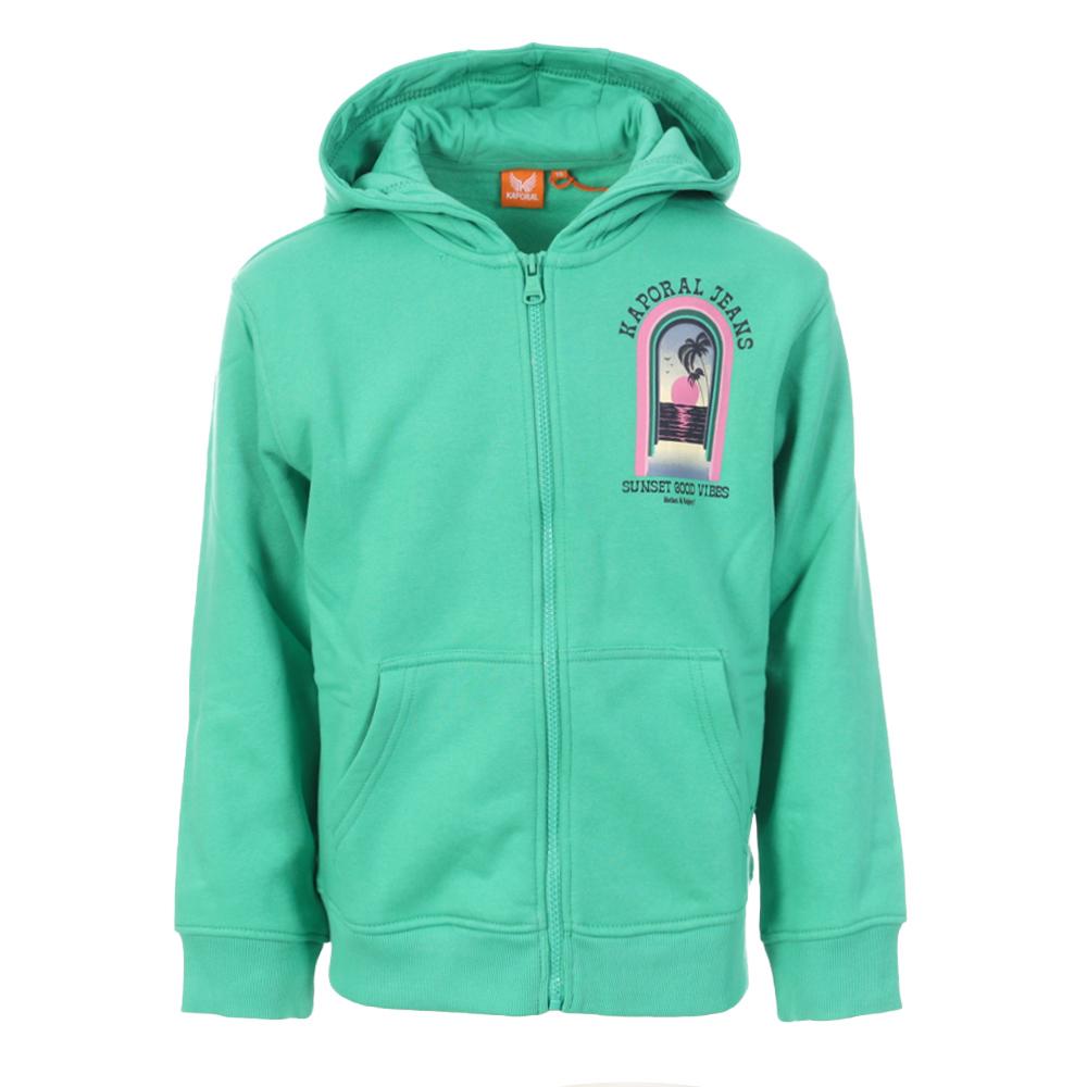 Sweat Zippé Vert Fille Kaporal OUNAE pas cher