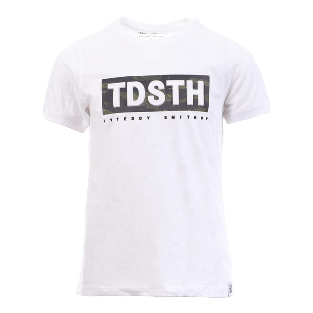 T-shirt Blanc Garçon Teddy Smith Sims pas cher