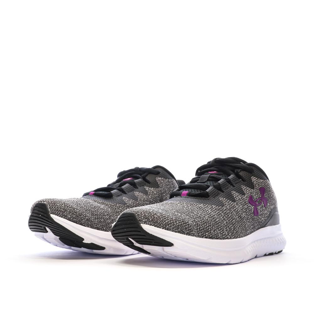 Zapatillas Running Under Armour Charged Gris/Morado, Mujer ver 6