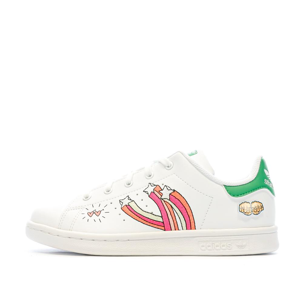 Baskets Blanches Fille Adidas Stan Smith FX5977 pas cher