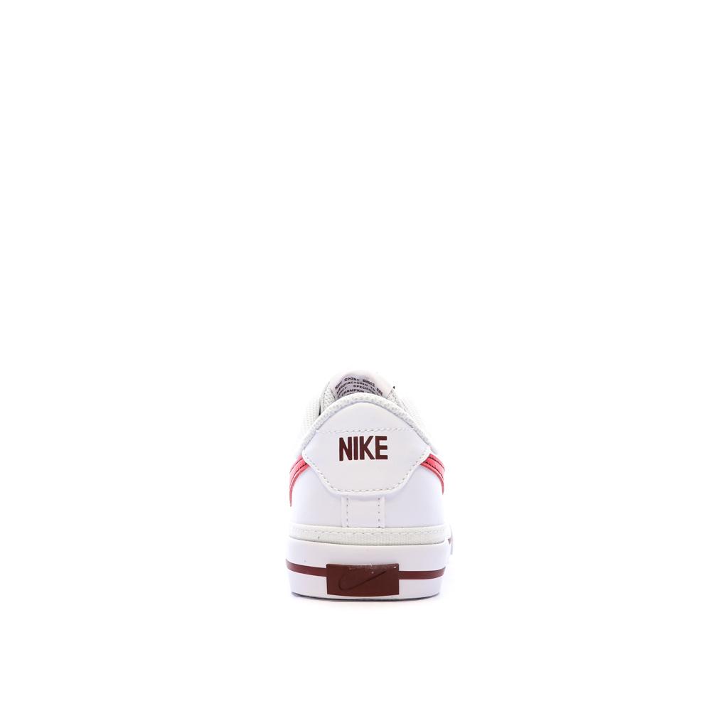 Baskets Blanc/Rouge Femme Nike Court Legacy vue 3