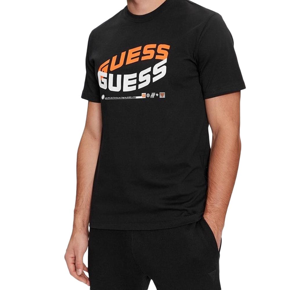 T-shirt Noir Homme Guess Dalach pas cher
