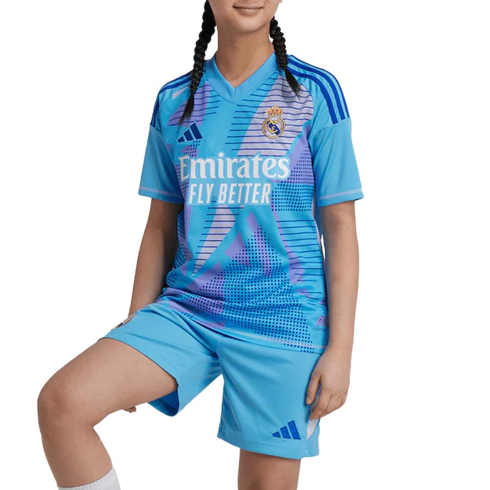 Real Madrid Mini-Kit de Gardien Bleu Adidas 24/25 pas cher