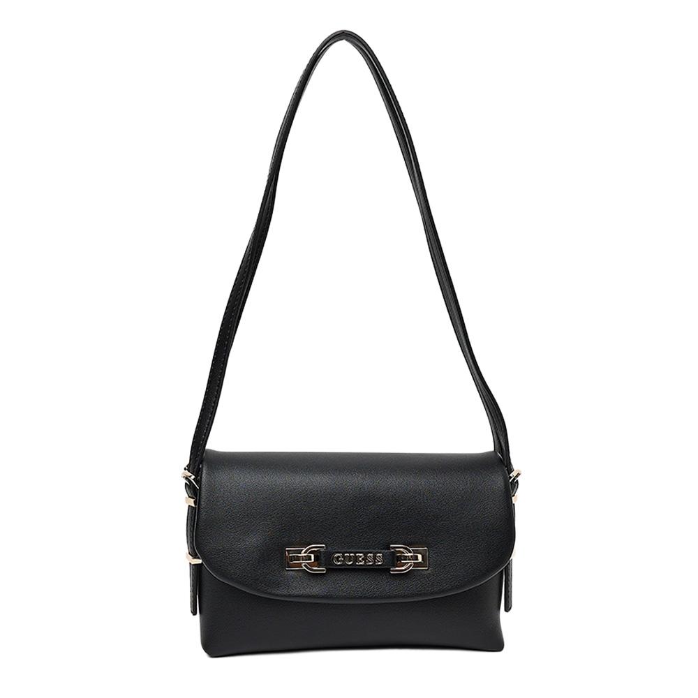 Sac à Bandoulière Noir Femme Guess Lefia pas cher