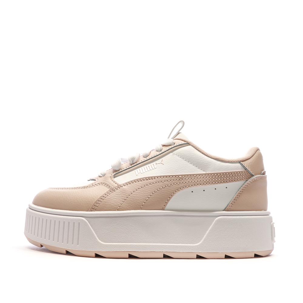 Baskets Blanc/Vieux Rose Femme Puma Karmen Rebelle pas cher