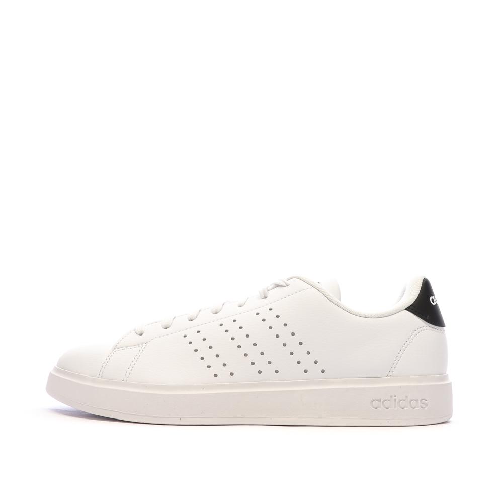 Baskets Blanches/Noir Homme Adidas Advantage 2.0 pas cher