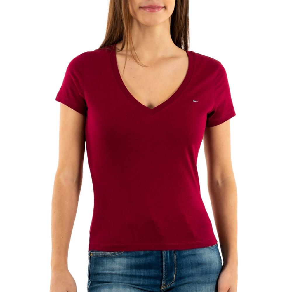 T-shirt Rouge Femme Tommy Hilfiger Aruba pas cher