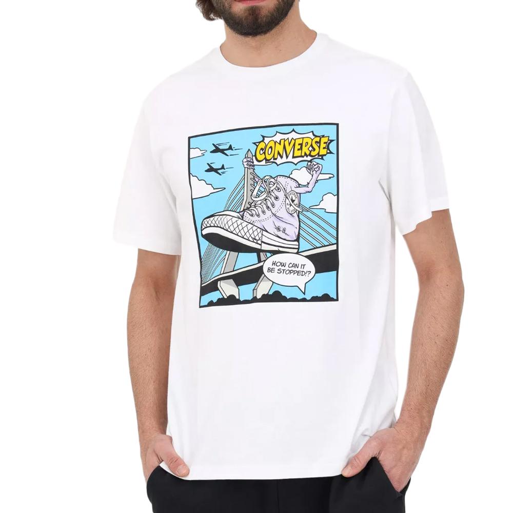 T-shirt Blanc Homme Converse Hero pas cher