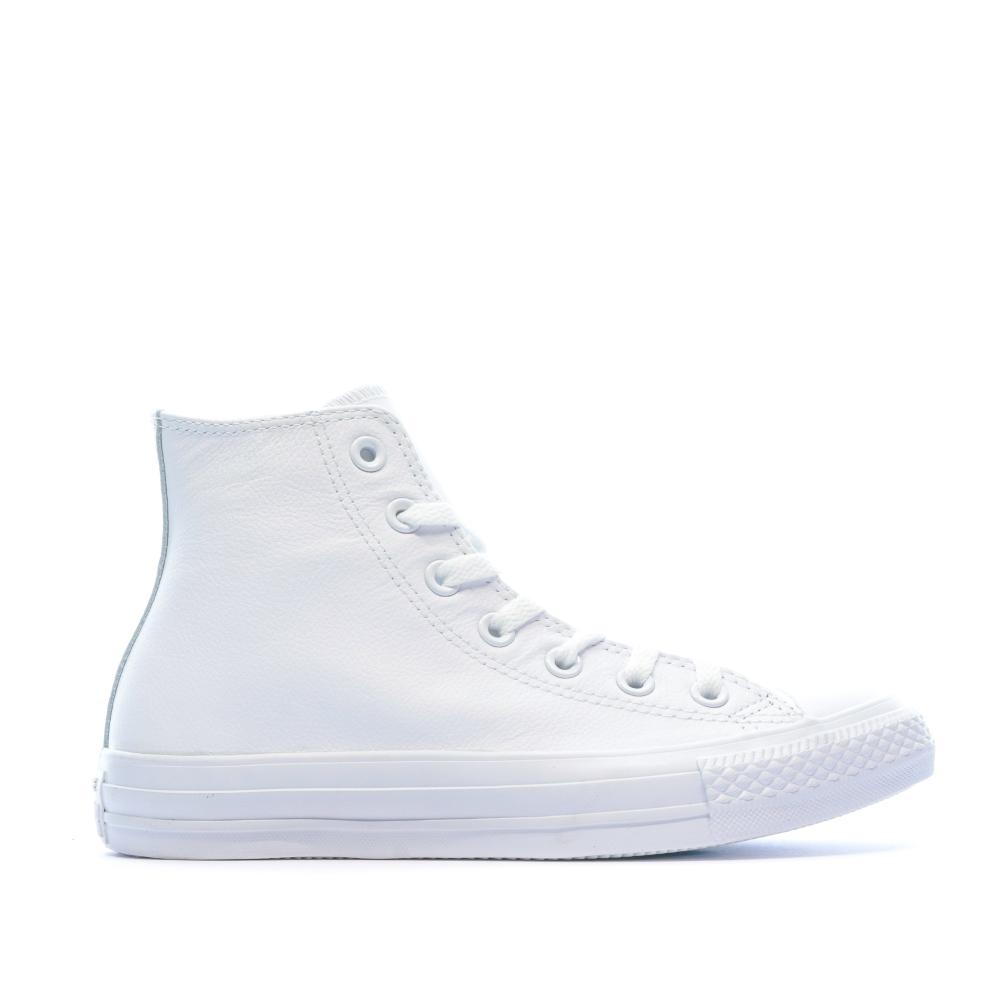 Baskets Blanches Homme Converse monochrome vue 2