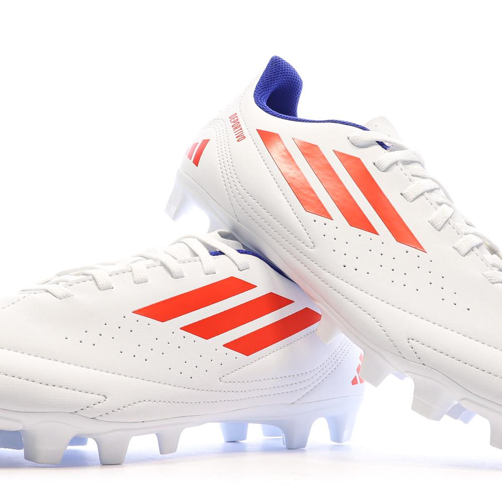 Chaussures de Foot Blanches Homme Adidas Deportivo III FxG vue 7