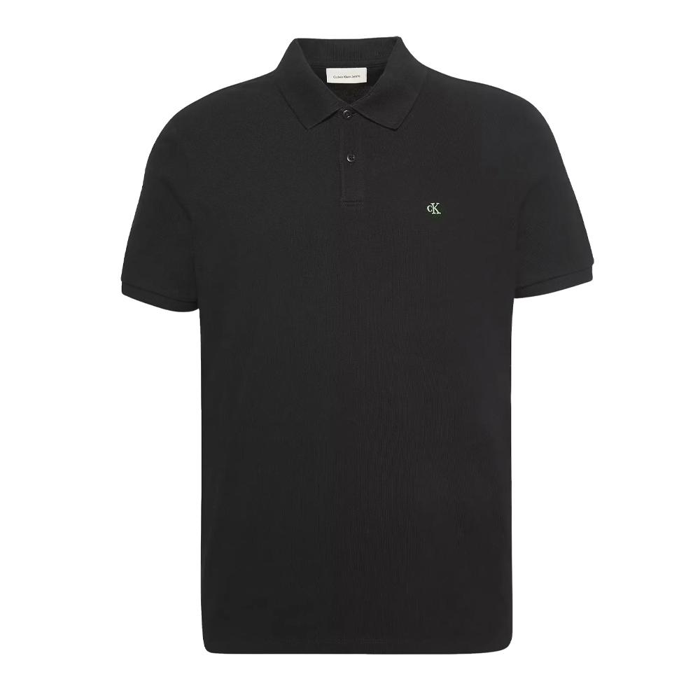 Polo Noir Homme Calvin Klein Jeans Ss Monogram Pique pas cher