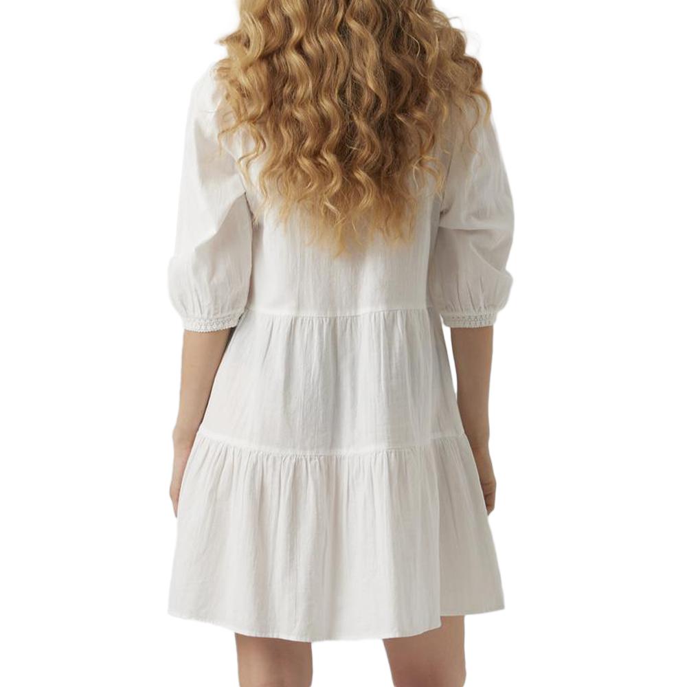 Robe Blanche Femme Vero Moda Pretty vue 2