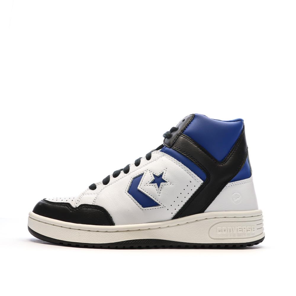 Baskets Blanches/Noires/Bleu Homme Converse Weapon pas cher