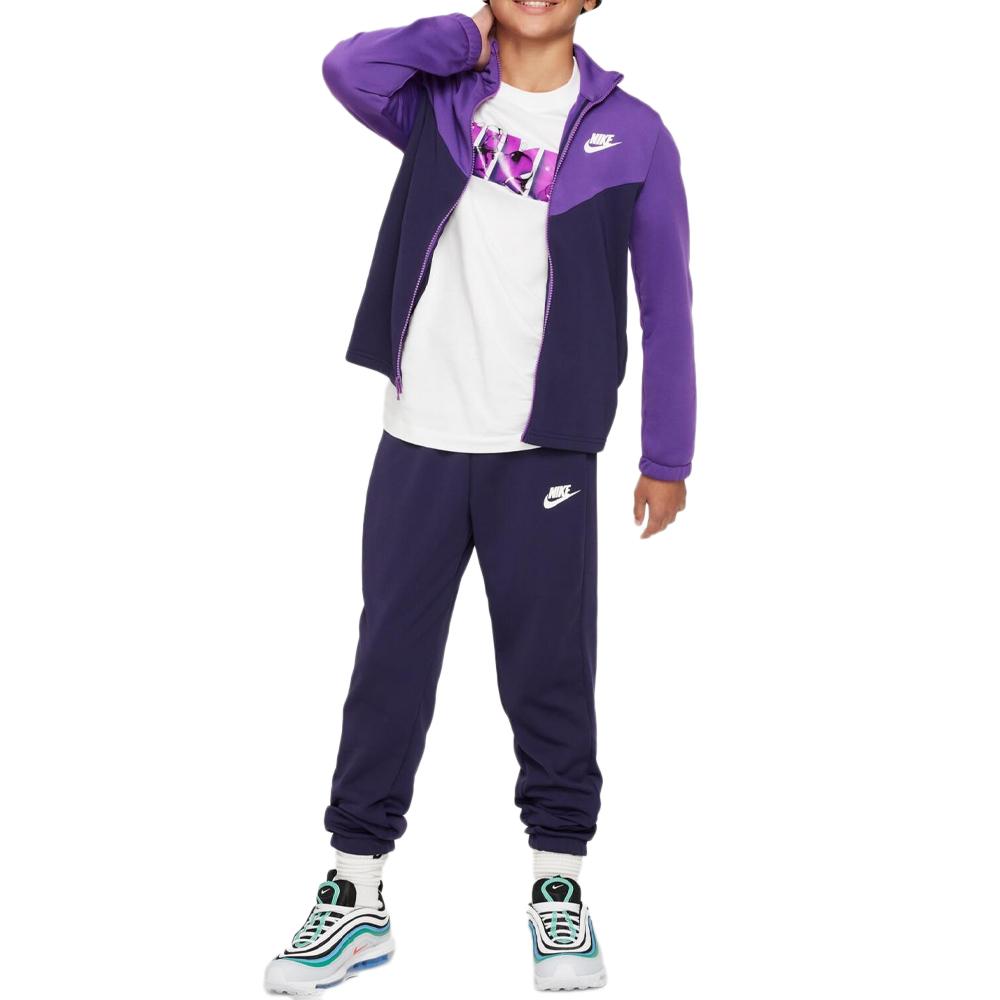 Survêtement Violet Garçon Nike Tracksuit Poly pas cher