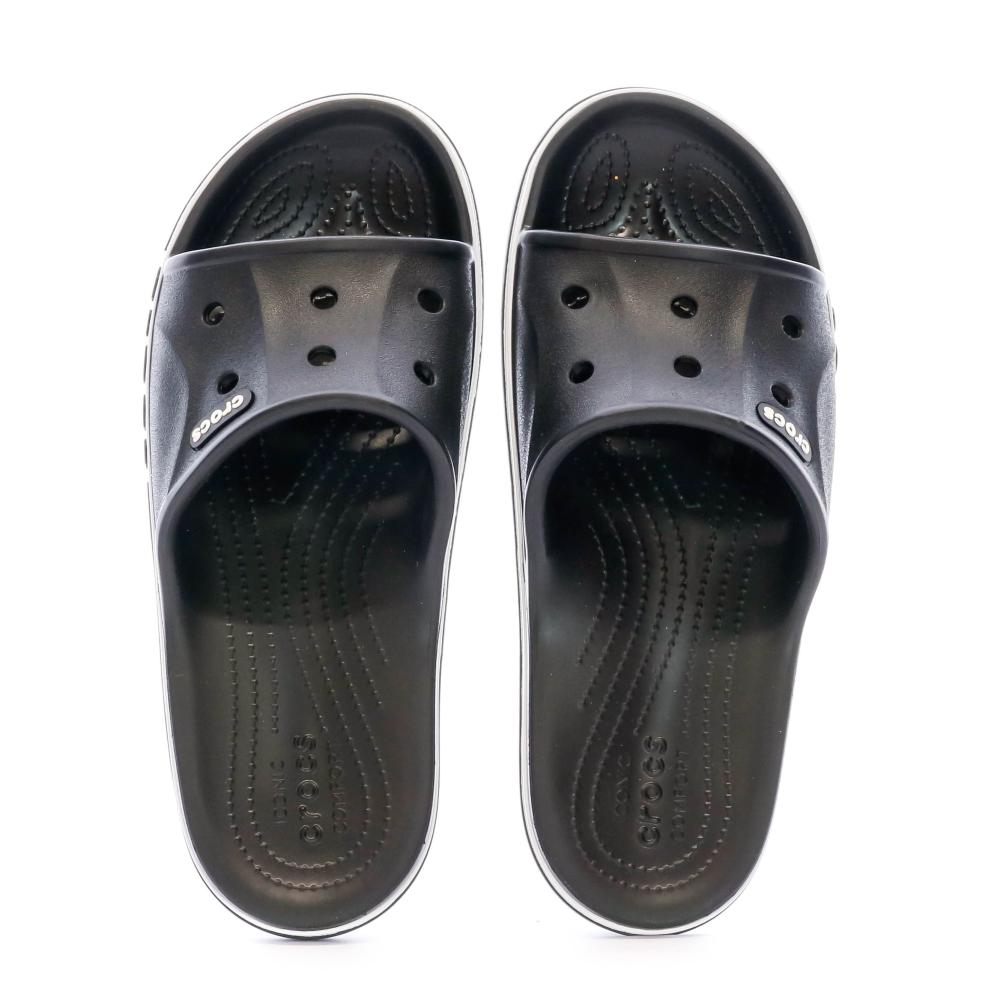 Claquettes Crocs Noires Homme Bayaband Slide vue 3