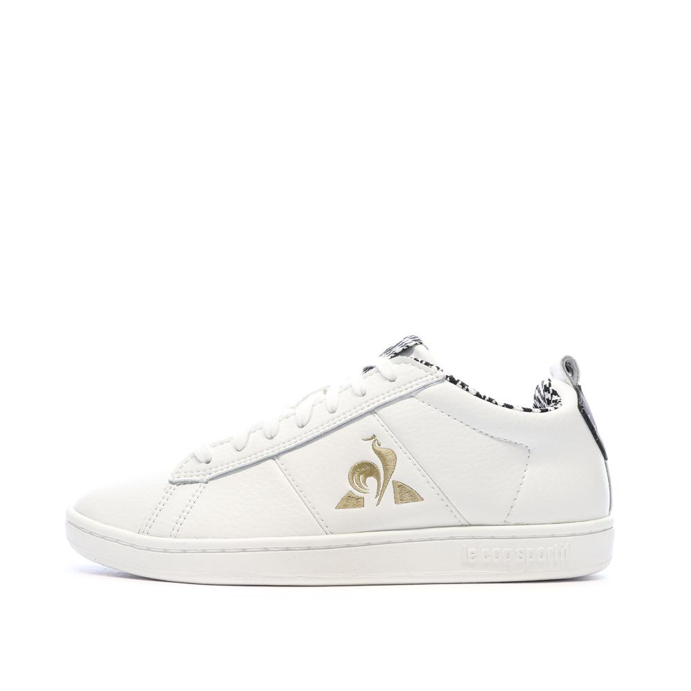 Baskets Blanc Femme Le Coq Sportif Court classic pas cher