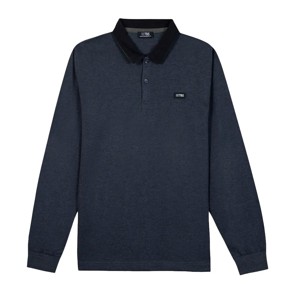 Polo Manches Longues Marine Homme TBS PEKANPOLS pas cher