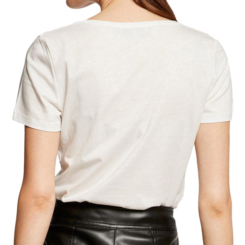 T-shirt Blanc Femme Morgan Serigraphie 241-DUNE-OFF vue 2