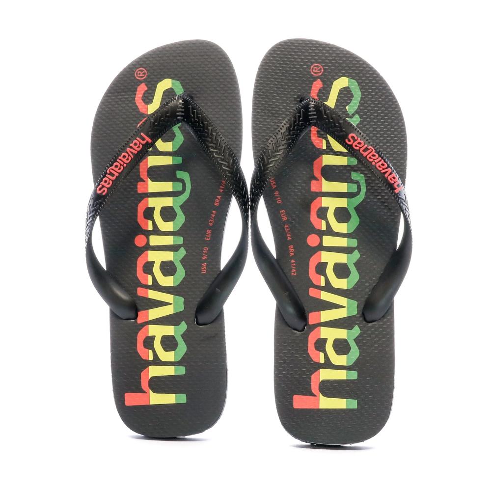 Tongs Noir Homme Havaianas Top Logomania vue 3